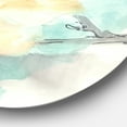 thumbnail image 2 of Designart 'Teal Buds II' Traditional Metal Circle Wall Art, 2 of 3