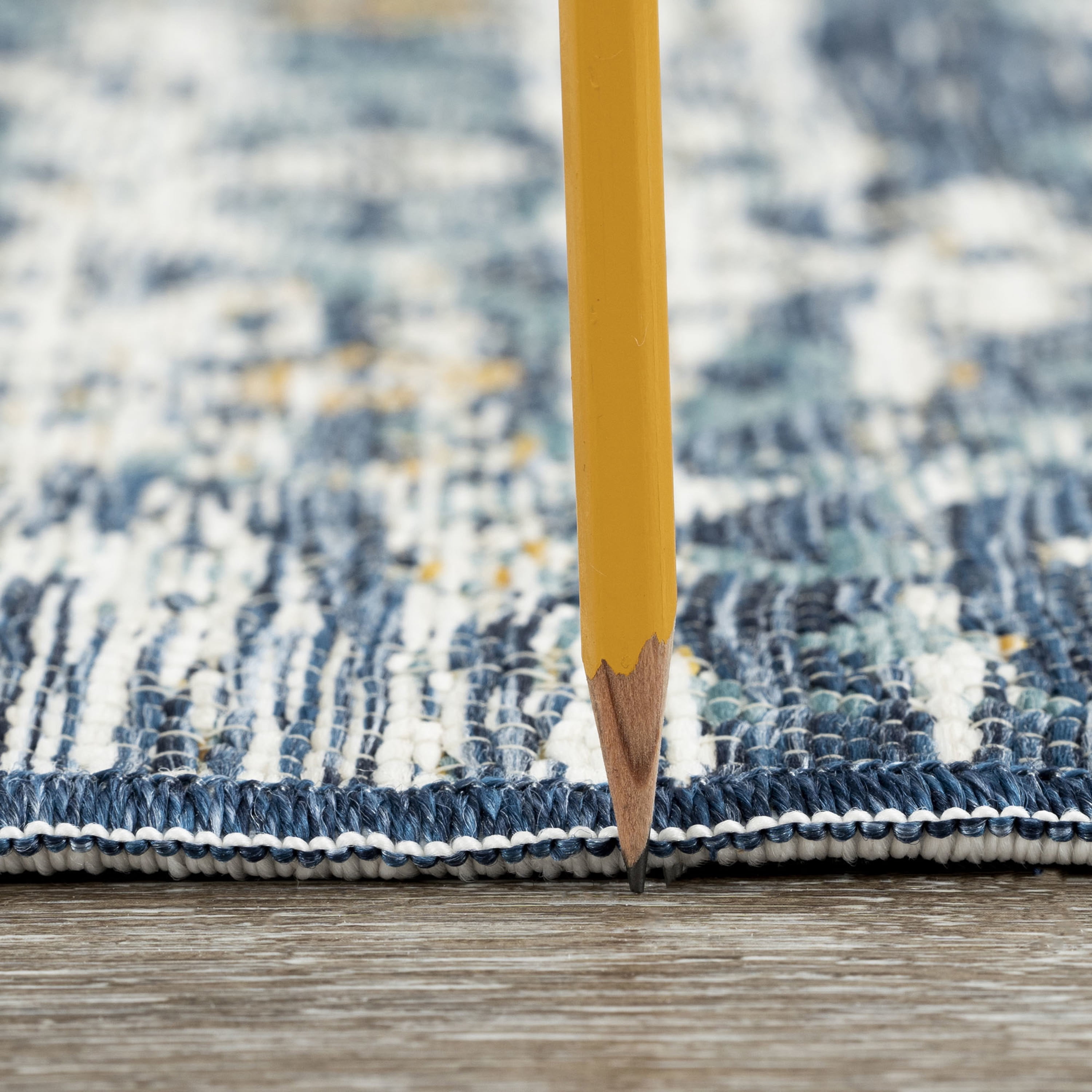 5x7 Water Resistant, Indoor Outdoor Rugs for Patios, Front Door Entry, Entryway, Deck, Porch, Balcony | Outside Area Rug for Patio | Navy, Moroccan | Size: 5'3'' x 7'3''