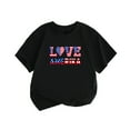thumbnail image 2 of Edvintorg 4Th Of July Love America Unisex Infant Baby Boys T Shirt Short Sleeve Tees Boys Girls Solid Color T-Shirts Toddler Casual Summer Shirts Tops, 2 of 3