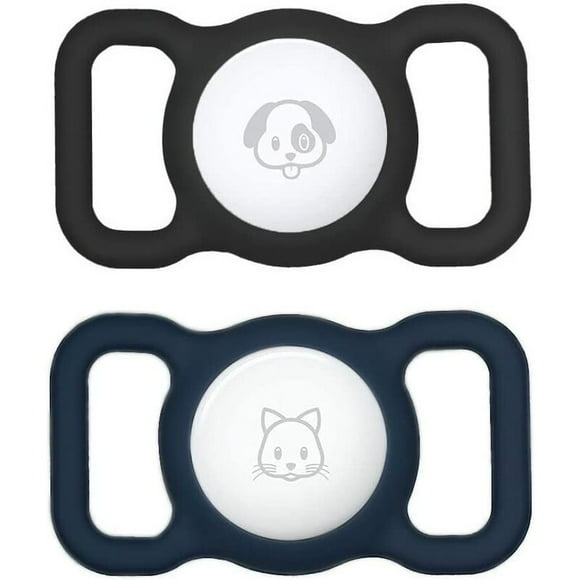 Dog Collar Holder (2 Pack) Compatible with Apple Airtag Cat Collar Holder, Pet Collar Air Tag Holder, GPS Tracker Air Tag Case Cover