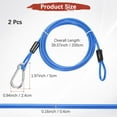 thumbnail image 3 of Cable de Seguridad con Ganchos y Bucles [2Pcs] - 6.56ft / 78.7 Pulgadas Cable de Seguridad para Candado de Equipaje de Acero Inoxidable para Bicicletas y Equipaje - [Azul], 3 of 6