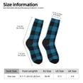 thumbnail image 2 of Balery Blue Black Plaid Calcetas Largas con Estampado para Hombre y Mujer – Suaves y Transpirables, Talla Única (US 5-11), 2 of 6