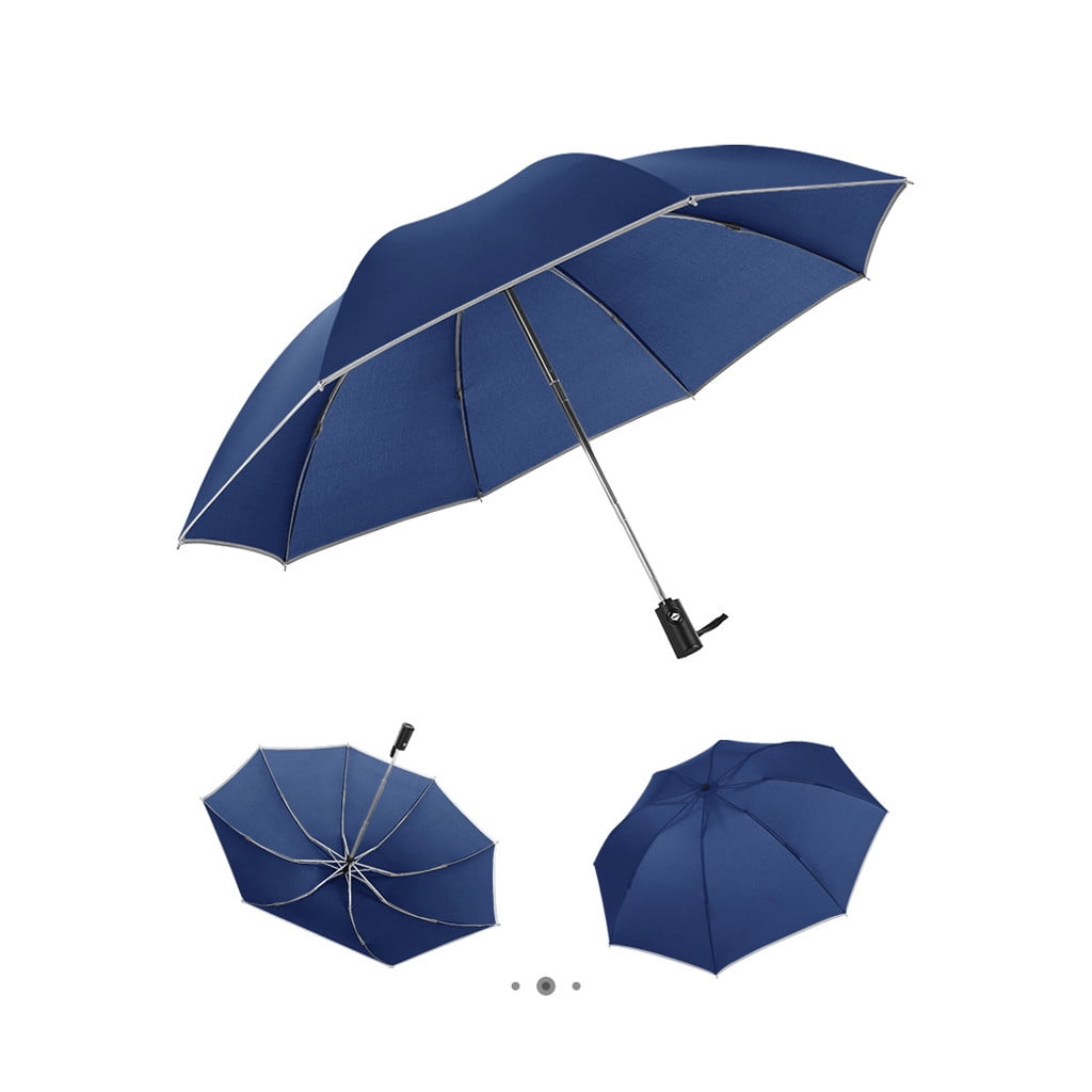 Details about   Automatic Umbrella Reverse Folding Business Umbrella With Reflective Luxe Strips 