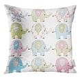 thumbnail image 1 of RYLABLUE Baby Elephants Shabby Chic Throw Pillowcase Cushion Case Cover, 1 of 1