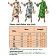 thumbnail image 2 of Fashnice Robe Longue pour Femmes Manches Maxi Robes à Carreaux Décontractées Fête Vert G, 2 of 2