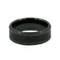thumbnail image 2 of 8mm Black Ceramic Carbon Fiber Wedding Band Comfort Fit Ring Size 12, 2 of 4