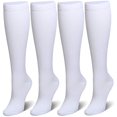 thumbnail image 1 of Chaussettes de Compression pour Femmes & Hommes - 4 Paires Idéales pour Course, Sport, Infirmière, Voyage, Dème, 1 of 8