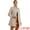 Beige, variant on Women's Winter Trench Casual Stand Collar Pea Double Breasted Overcoat S Burgundy