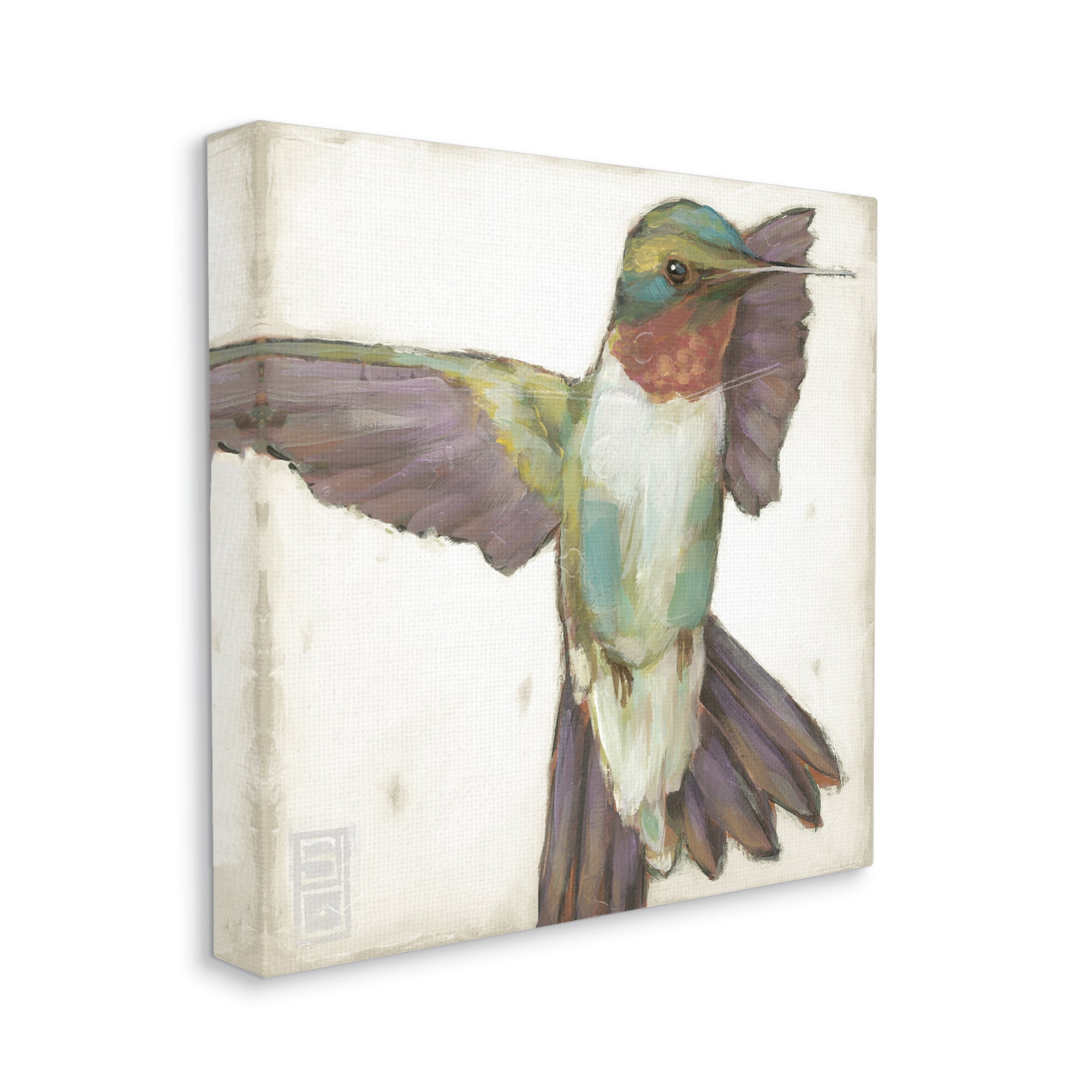 Stupell Industries Hummingbird in Muted Tones Animals & Insects Painting Gallery Wrapped Canvas Print Wall Art, 24 x 24