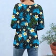thumbnail image 4 of YUNAFFT Hawaiian Print Relaxed Fit Short Sleeve T-Shirt for Women with Round Neck Casual Comfort Top, 4 of 6