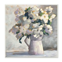 Stupell Industries Classic White Flower Arrangement Abstract Petals Bouquet Wood Wall Art, 12 x 12, Design by Sue Riger