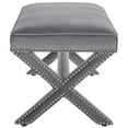 thumbnail image 3 of Rivet Performance Velvet Bench Gray, 3 of 4