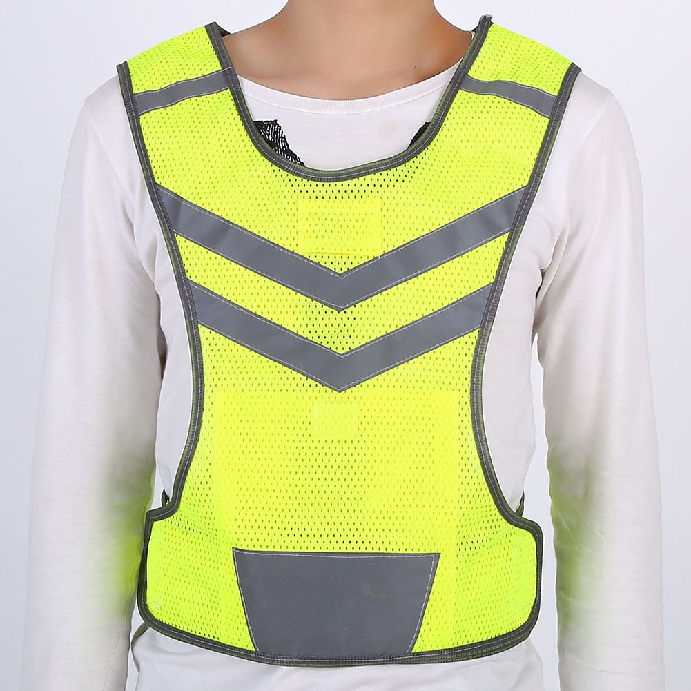 High Visibility Reflective Safety Fluorescent Vest Mesh Vest Running Sports 