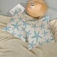 thumbnail image 5 of Coastal Pillow Covers 18x18 Pack of 2 Ocean Themed Blue Starfish Throw Pillow Covers Outdoor Decoration,Summer Beachy Nautical Decor Pillowcase Linen Decorative Cushion Case for Sofa Couch, 5 of 6