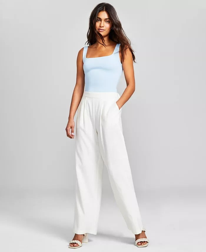 And Now This CREAM Women's LinenBlend WideLeg Pants, XLarge