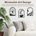 thumbnail image 6 of 3PCS Boho Metal Wall Decor Black Minimalist Line Wall Art Bohemian Hanging Sculpture for Bedroom Bathroom Living Room,7.6 x 11 inch, 6 of 11