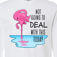 thumbnail image 4 of Inktastic Not Going to Deal with This Today Sleeping Flamingo Long Sleeve T-Shirt, 4 of 5