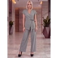thumbnail image 2 of Conjunto Elegante 2 Piezas Pantalon Wide Legs Blusa Cruzada Outfit para Mujer, 2 of 7