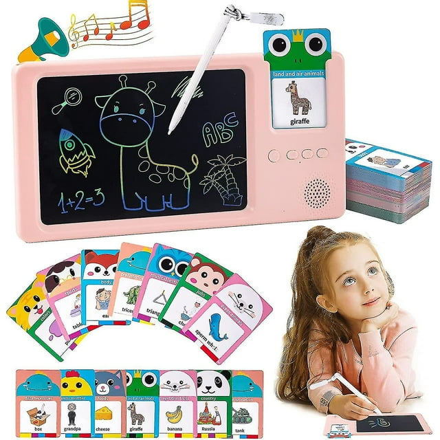 Autism Sensory Toddler Toys For 2 3 4 5 6year , Talking Flash Cards With Lcd Writing Tablet Educational Learning Kids Gift_vv