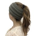 thumbnail image 4 of Jumpingount Diadema cálida, agradable a la piel, ligera, portátil, gorro de lana, gorros suaves de invierno, gorros elásticos retorcidos para Sombreros Gris oscuro, 4 of 6