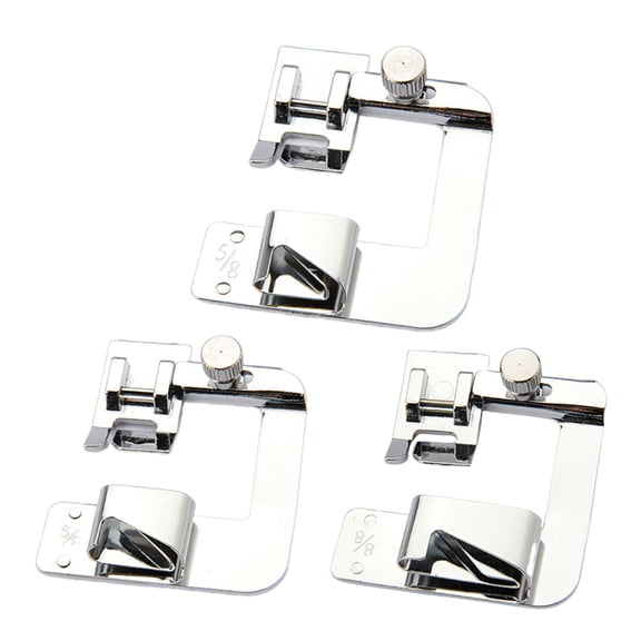 3Pcs Rolled Hemming Presser Foot, 8/8Inch, 6/8Inch, 4/8Inch Wide Rolled Hemming Presser Foot Sewing Machine Foot