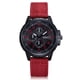 thumbnail image 1 of Reloj deportivo unisex para estudiantes Reloj de pulsera con correa de lona para parejas de cuarzo de aleación ultrafina (rojo), 1 of 3
