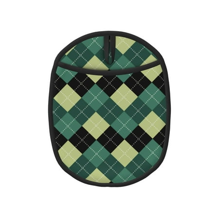 

Green Squares Pot Holders for Kitchen - Heat Resistant Oven Mitts Hot Pads with Pocket Non Slip Silicone Pot Holders Cuteness Hanging Loop Potholders for Kitchen Baking