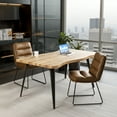 thumbnail image 4 of Homy Casa Writing Desk with Live Edge Design for Home Office Workspace, Walnut, 4 of 9