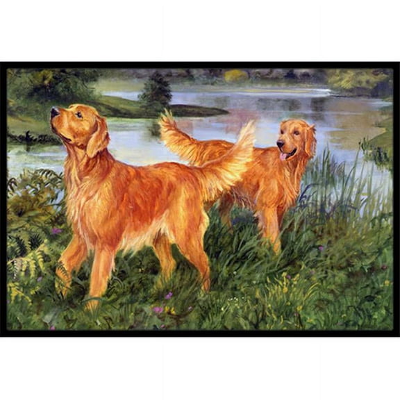 Golden Retrievers Indoor or Outdoor Mat, 18 x 27