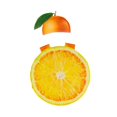 thumbnail image 1 of Disfraz naranja de cosplay, reutilizable, sin mangas, adorable y realista, con sombrero, disfraz de rodaja de fruta para fiestas de Halloween. Para adultos, 1 of 7