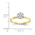 thumbnail image 3 of 10K Yellow Gold Ring Band Themed Cubic Zirconia CZ White, Size 8, 3 of 5