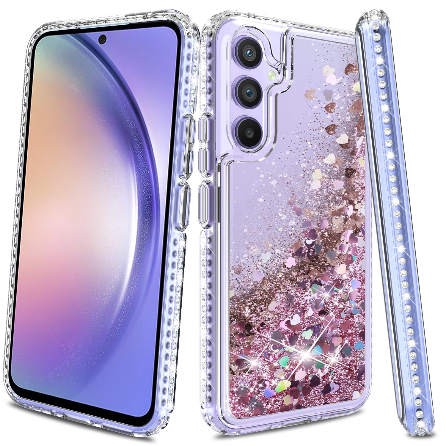 For Samsung Galaxy A54 5G Luxury Bling Fashion Glitter Soft TPU Clear Case  Cover