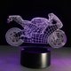 thumbnail image 1 of 3D Lamp Visual Light Effect Touch Switch Colors Changing Night Light (Motorcycle), 1 of 3