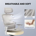 thumbnail image 4 of QinaQin Silla ergonómica de oficina de malla con respaldo alto, soporte lumbar ajustable, descansabrazos 3D, cabecera y reclinación para trabajo cómodo, 4 of 8