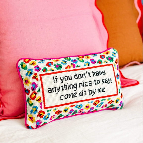 Furbish - Come Sit By Me Needlepoint Pillow