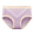 thumbnail image 2 of Oksale Mid Waisted Cotton Underwear for Women Breathable Comfortable Panty Briefs Sexy Moisture Wicking Bikini Ladies Panties Purple XXL, 2 of 4