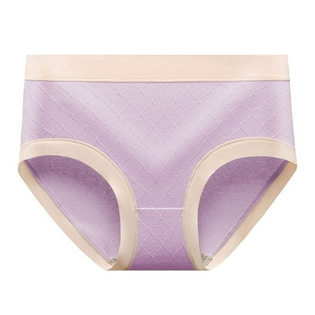 Under 10  Women s Large Size Mid-Rise Panties  Fashion Sexy  Soft Cotton  Seamless  Comfort Fit  Daily Wear  Breathable  Elastic Waistband  Plus Size Top for Women | Purple L  Sopatenor
