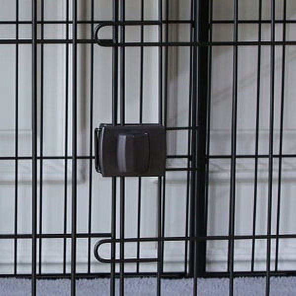 Dog Crate Furniture Indoor Dog Crate End Table Heavy-Duty Dog Cage with Dog Mat, Three-Door Dog House Brown