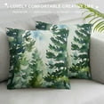 thumbnail image 3 of Creowell Watercolor Dark Green Tree Pillow Covers  Rustic Nature Forest Throw Pillow Cover Winter Christmas Decorative Pillow Cases Farmhouse Square Pillowcase for Outdoor Couch Patio, 3 of 5