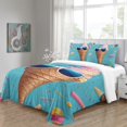 thumbnail image 4 of 3D Ice Cream Printed Comforter Cover Set Children Adult Unique Design Bedding Set Bedroom Decor,Twin (68"x86"), 4 of 5