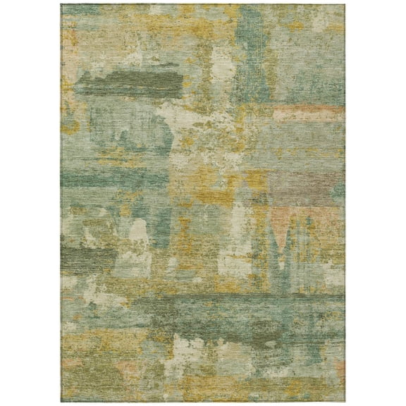 Dalyn Rugs Machine Washable Indoor/Outdoor Chantille ACN2147 Green 10' x 14' Rug