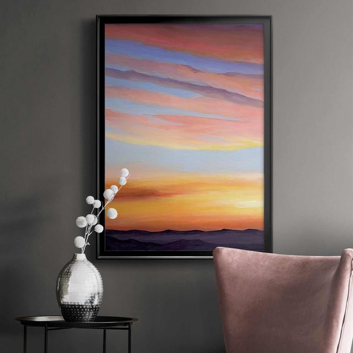 Ignited Dusk I Premium Framed Print - Ready to Hang