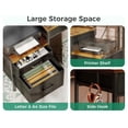 thumbnail image 5 of Computer Desk with 4 Drawers, 55 Inch Office Desk with Printer Shelf & Built-in Power Outlet, Work Desk with Monitor Shelf for Home Small Spaces, Rustic Brown, 5 of 8