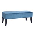thumbnail image 1 of CorLiving Antonio  Blue Velvet 46" Wide Bench, 1 of 7