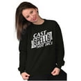 thumbnail image 4 of Cast Spells Not Dice Dragon Gamer Unisex Plus Fleece Graphic Sweatshirt Brisco Brands 3X, 4 of 5
