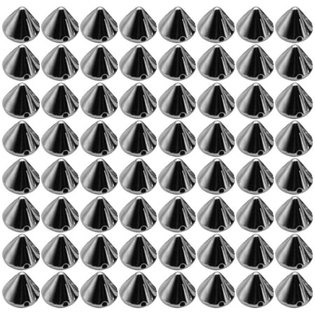 

100pcs Bullet Cone Spike Acrylic Bead Punk Rivet Bracelet Spacer Beads Jewelry Accessary (Black)