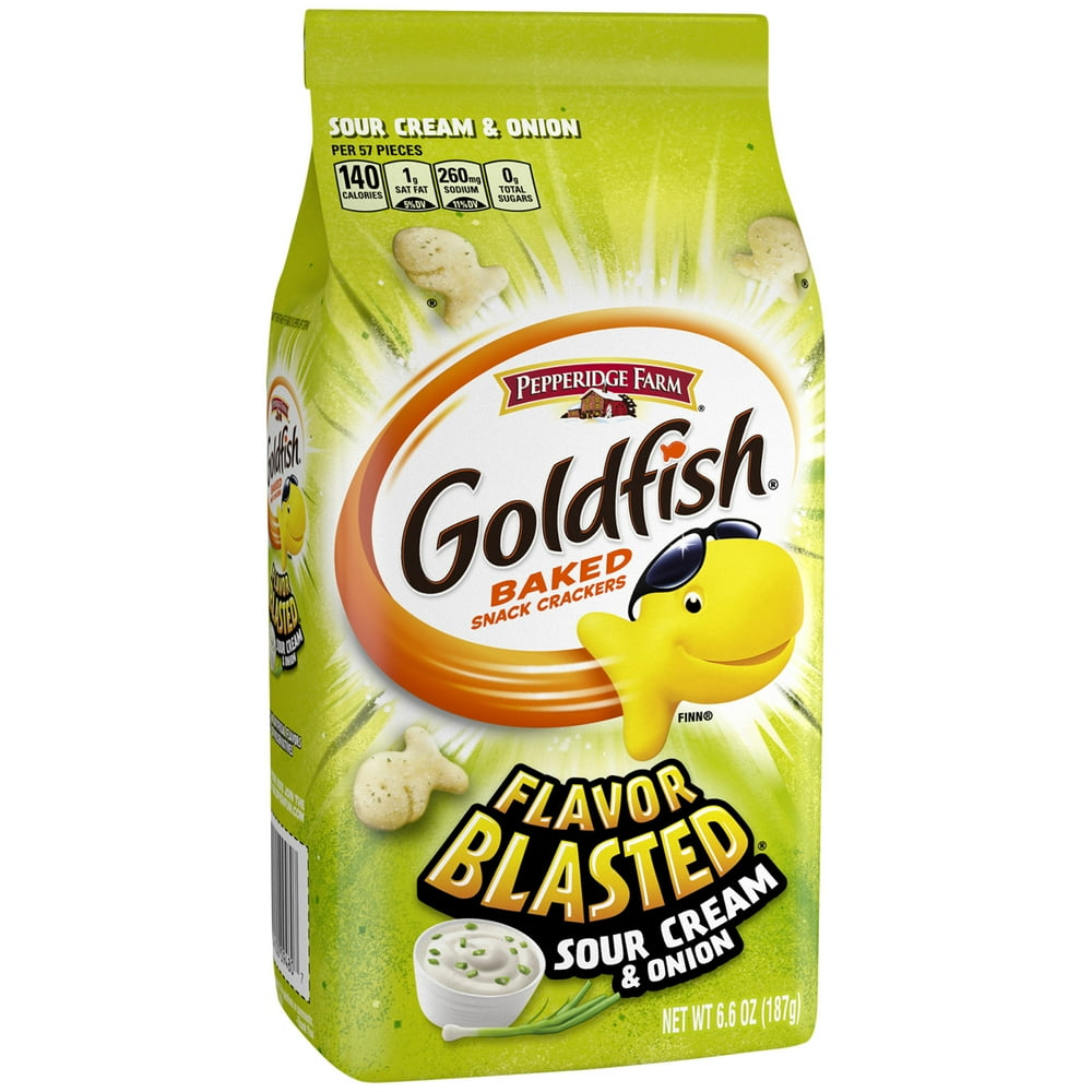 Pepperidge Farm Goldfish Flavor Blasted Sour Cream & Onion Crackers, 6.