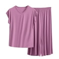 thumbnail image 2 of SDNall Ensemble de Pyjama pour Femmes en Modal, Camisole Sans Manches et Shorts pour l'Été, Tenue d'Intérieur Douce, 2 of 5