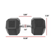 (2 pack) CAP Barbell, 70lb Coated Hex Dumbbell, Single