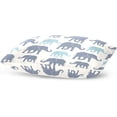 thumbnail image 3 of Elephants On White Velvet Oblong Lumbar Plush Throw Pillow Cover/Shams Cushion Case - 20x30in - Decorative Invisible Zipper Design for Couch Sofa Pillowcase Only, 3 of 7